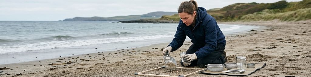 Tracing Tiny Plastics From Shoreline Samples to Ocean Ecosystem Change